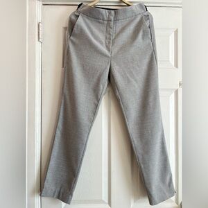 Zara Light Gray Textured Waistband Pants